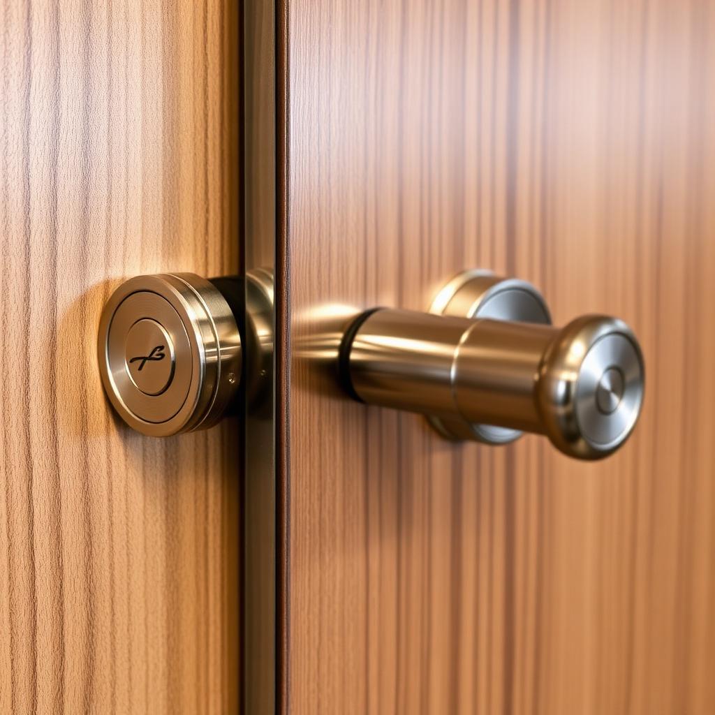 Instalación de cerradura en puerta de madera