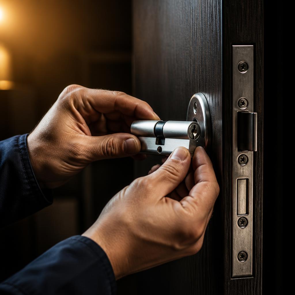 Cerrajero profesional instalando cerradura de alta seguridad en Corrientes
